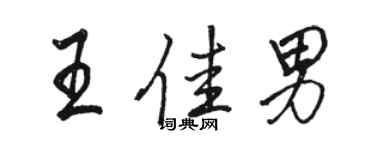 骆恒光王佳男行书个性签名怎么写