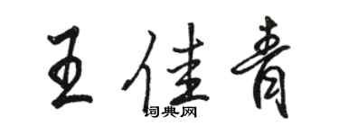 骆恒光王佳青行书个性签名怎么写