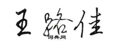 骆恒光王路佳行书个性签名怎么写