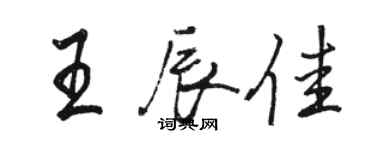 骆恒光王辰佳行书个性签名怎么写