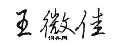 骆恒光王微佳行书个性签名怎么写