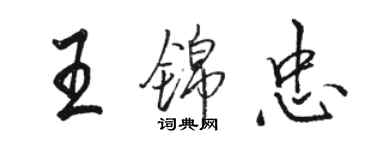 骆恒光王锦忠行书个性签名怎么写