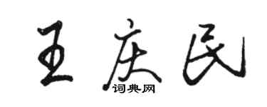 骆恒光王庆民行书个性签名怎么写