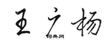 骆恒光王广杨行书个性签名怎么写