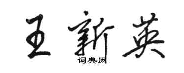 骆恒光王新英行书个性签名怎么写