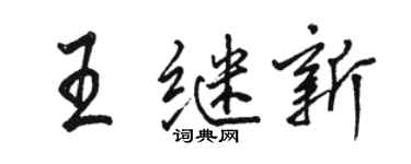 骆恒光王继新行书个性签名怎么写