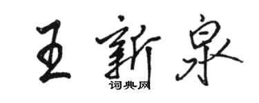 骆恒光王新泉行书个性签名怎么写