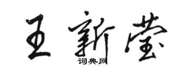 骆恒光王新莹行书个性签名怎么写