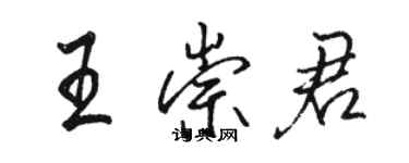 骆恒光王崇君行书个性签名怎么写