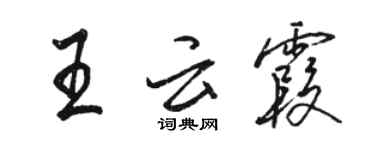 骆恒光王云霞行书个性签名怎么写