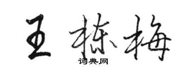 骆恒光王栋梅行书个性签名怎么写