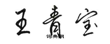 骆恒光王青宝行书个性签名怎么写