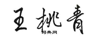 骆恒光王桃青行书个性签名怎么写