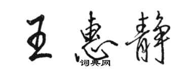 骆恒光王惠静行书个性签名怎么写