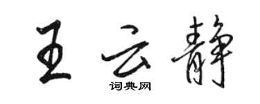 骆恒光王云静行书个性签名怎么写