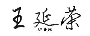 骆恒光王延荣行书个性签名怎么写