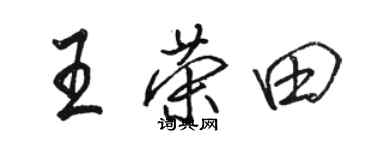 骆恒光王荣田行书个性签名怎么写