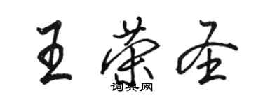 骆恒光王荣圣行书个性签名怎么写