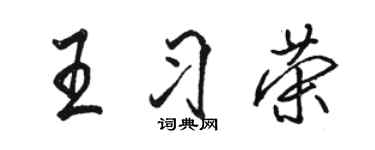 骆恒光王习荣行书个性签名怎么写