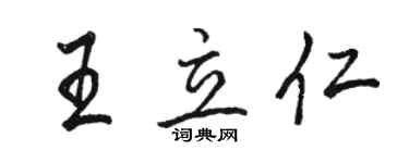 骆恒光王立仁行书个性签名怎么写