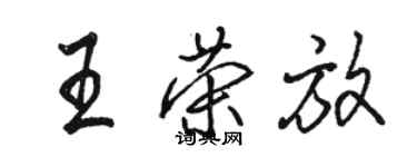 骆恒光王荣放行书个性签名怎么写