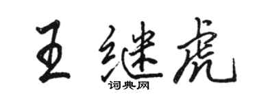 骆恒光王继虎行书个性签名怎么写