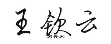 骆恒光王钦云行书个性签名怎么写