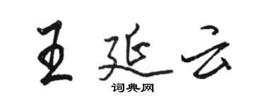 骆恒光王延云行书个性签名怎么写