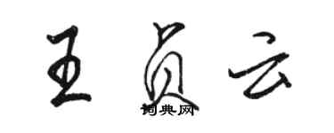 骆恒光王贞云行书个性签名怎么写