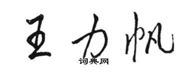 骆恒光王力帆行书个性签名怎么写