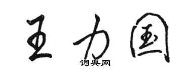 骆恒光王力国行书个性签名怎么写