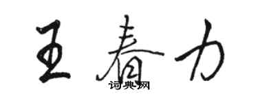 骆恒光王春力行书个性签名怎么写