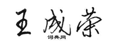 骆恒光王成荣行书个性签名怎么写