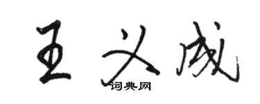 骆恒光王义成行书个性签名怎么写