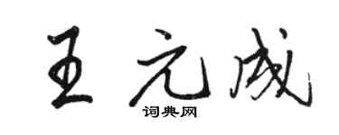 骆恒光王元成行书个性签名怎么写
