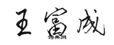 骆恒光王富成行书个性签名怎么写