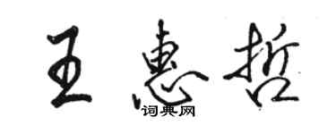 骆恒光王惠哲行书个性签名怎么写