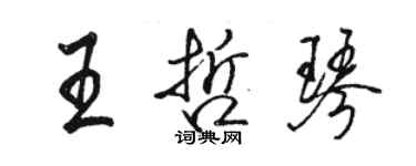 骆恒光王哲琴行书个性签名怎么写