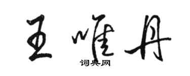 骆恒光王唯丹行书个性签名怎么写