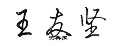 骆恒光王友坚行书个性签名怎么写