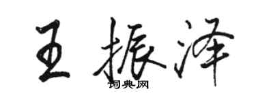 骆恒光王振泽行书个性签名怎么写