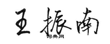 骆恒光王振南行书个性签名怎么写