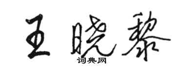 骆恒光王晓黎行书个性签名怎么写