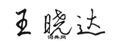 骆恒光王晓达行书个性签名怎么写