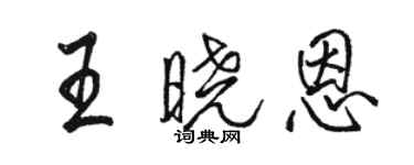 骆恒光王晓恩行书个性签名怎么写