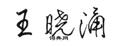 骆恒光王晓涌行书个性签名怎么写