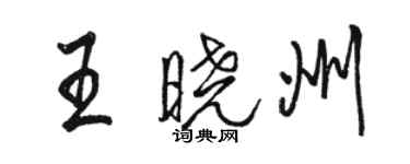 骆恒光王晓州行书个性签名怎么写