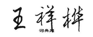 骆恒光王祥桦行书个性签名怎么写
