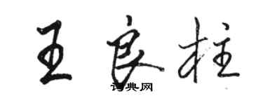 骆恒光王良柱行书个性签名怎么写