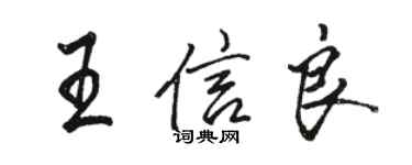 骆恒光王信良行书个性签名怎么写